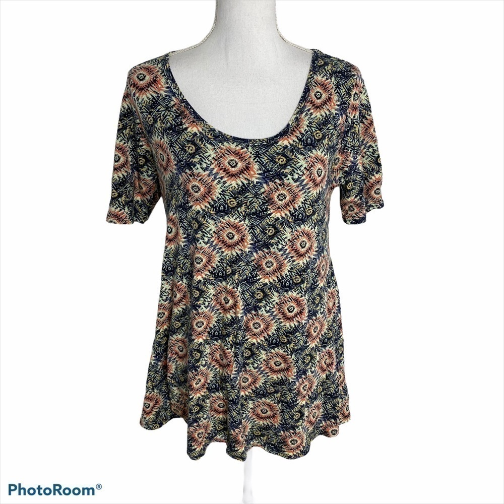 Lularoe Abstract Print Top Women’s Medium Scoop